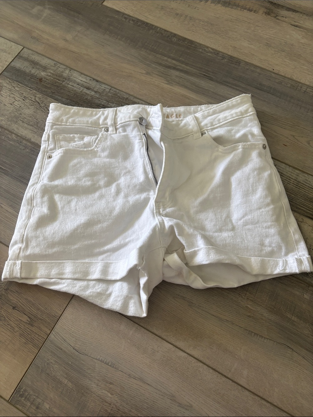 American Eagle White Denim Shorts